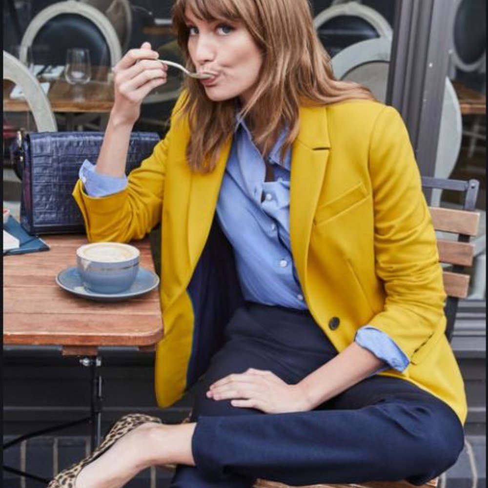 Boden Smyth Ponte Blazer in Saffron